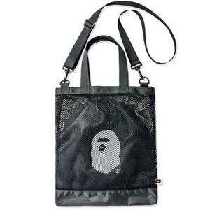 Bape Black Mesh Messenger Bag